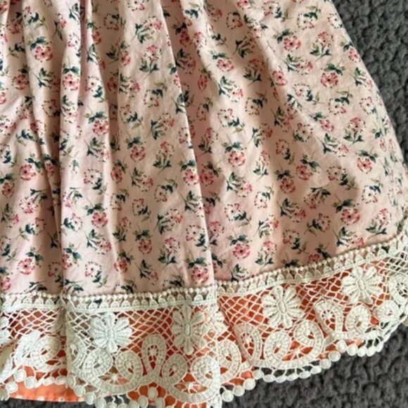 dress baby girl 3 cream orange floral‎ classic flowy vintage - Picture 3 of 7
